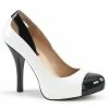Pleaser Pink Label EVE-07 - Wht-Blk Pat