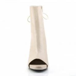 Pleaser Pink Label EVE-102 - Cream Faux Leather