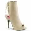 Pleaser Pink Label EVE-102 - Cream Faux Leather