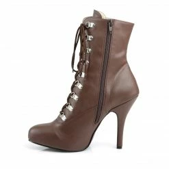 Pleaser Pink Label EVE-106 - Brown Faux Leather