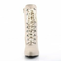 Pleaser Pink Label EVE-106 - Cream Faux Leather