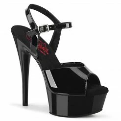 Pleaser Exotic Dancing EXCITE-609 - Blk Pat/Blk