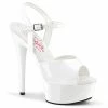 Pleaser EXCITE-609 - Wht Pat/Wht Exotic Dancing
