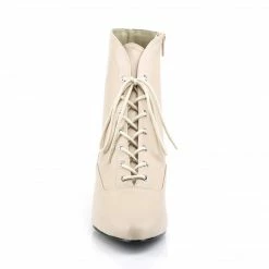 Pleaser Pink Label FAB-1005 - Cream Faux Leather