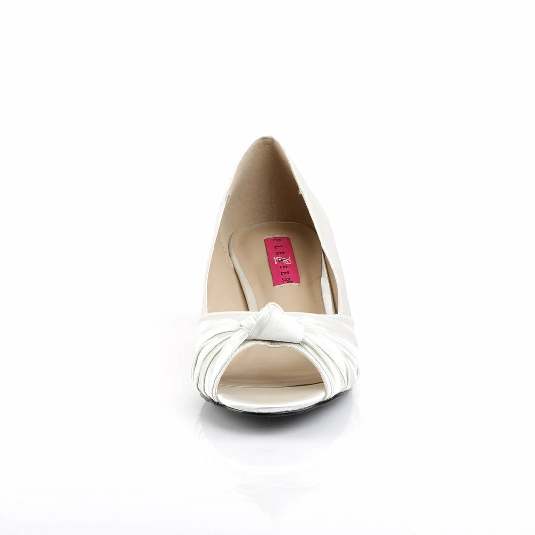 Pleaser Pink Label FAB-422 - Ivory Satin 4 Pleaser Pink Label FAB-422 - Ivory Satin