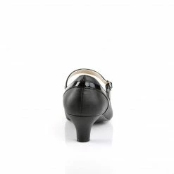 Pleaser Pink Label FAB-425 - Blk Faux Leather-Pat