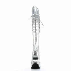 Pleaser Pink Label FABULOUS-3035 - Slv Crinkle Pat-Gltr