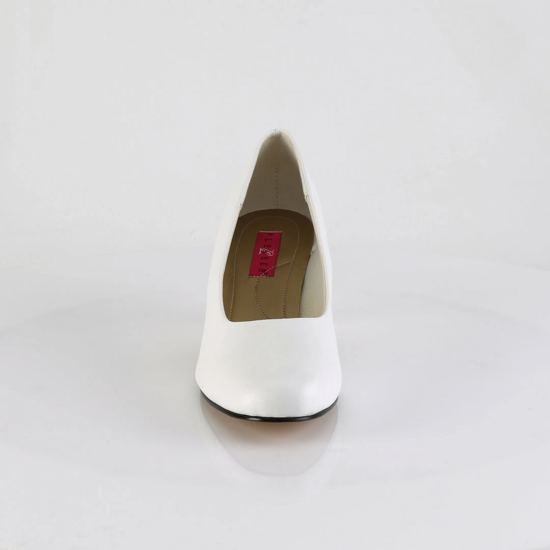 Pleaser Pink Label FEFE-01 - Wht Faux Leather 4 Pleaser Pink Label FEFE-01 - Wht Faux Leather