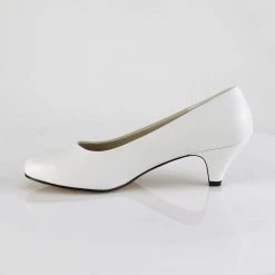 Pleaser Pink Label FEFE-01 - Wht Faux Leather 9 Pleaser Pink Label FEFE-01 - Wht Faux Leather