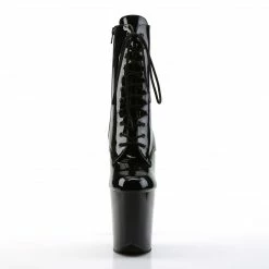 Pleaser FLAMINGO-1020 - Blk Pat/Blk Exotic Dancing