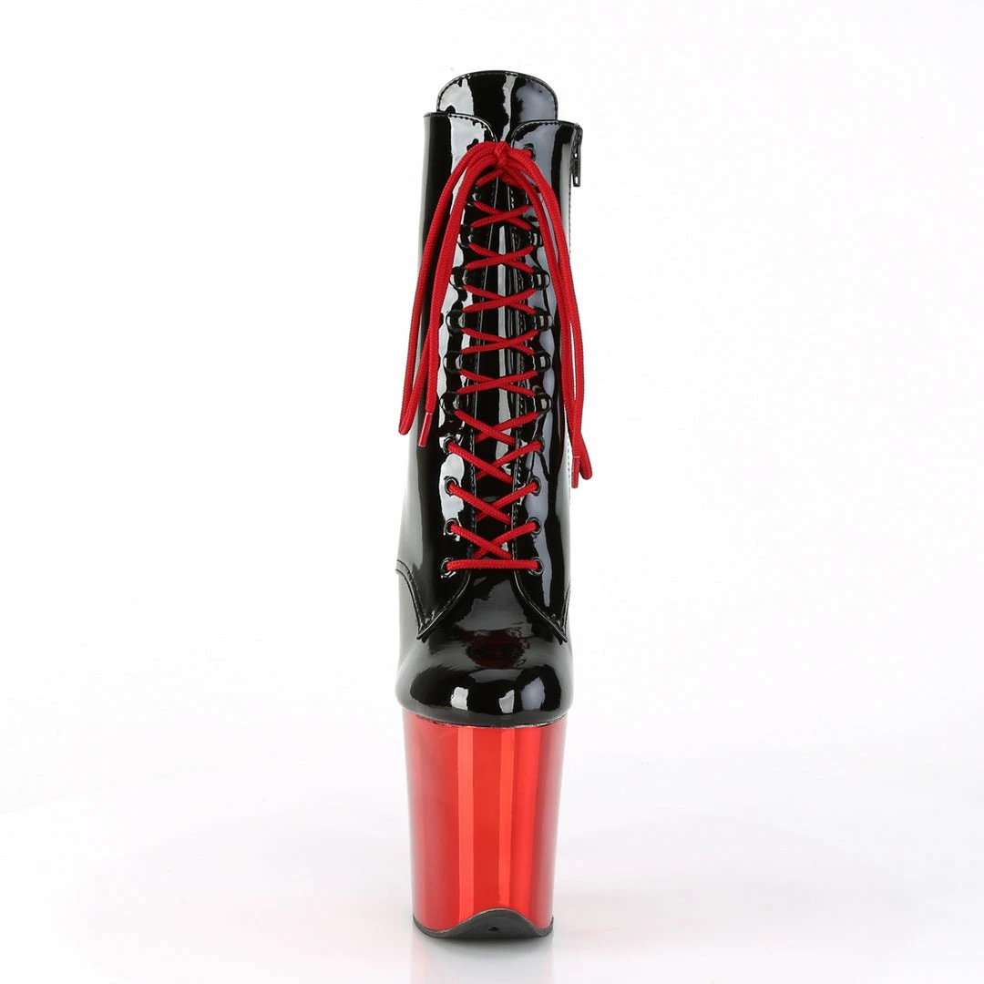 Pleaser FLAMINGO-1020 - Blk Pat/Red Chrome Exotic Dancing 4 Pleaser FLAMINGO-1020 - Blk Pat/Red Chrome Exotic Dancing