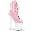 Pleaser FLAMINGO-1020 - B. Pink Pat/Wht Exotic Dancing