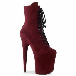 Pleaser FLAMINGO-1020FS - Burgundy Faux Suede/Burgundy Faux Suede Exotic Dancing