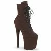 Pleaser Exotic Dancing FLAMINGO-1020FS - Mocha Faux Suede/Mocha Faux Suede