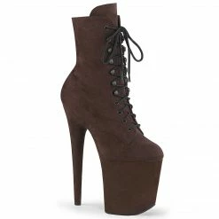 Pleaser Exotic Dancing FLAMINGO-1020FS - Mocha Faux Suede/Mocha Faux Suede