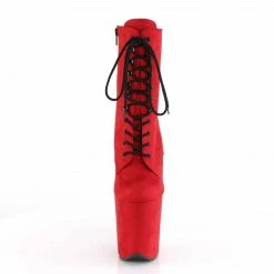 Pleaser Exotic Dancing FLAMINGO-1020FS - Red Faux Suede/Red Faux Suede