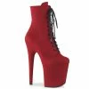 Pleaser Exotic Dancing FLAMINGO-1020FS - Red Faux Suede/Red Faux Suede