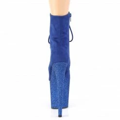 Pleaser FLAMINGO-1020FSMG - Royal Blue FauxSuede/R.Blue Multi Mini Glitr Exotic Dancing
