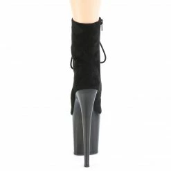 Pleaser Exotic Dancing FLAMINGO-1020FST - Blk Faux Suede/Frosted Blk