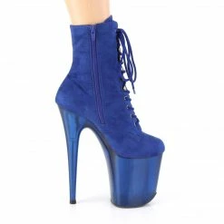 Pleaser FLAMINGO-1020FST - Royal Blue Faux Suede/Frosted Blue 11 Pleaser FLAMINGO-1020FST - Royal Blue Faux Suede/Frosted Blue