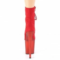 Pleaser Exotic Dancing FLAMINGO-1020FST - Red Faux Suede/Frosted Red