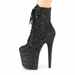 Pleaser FLAMINGO-1020GWR - Blk Glitter/Blk Glitter Exotic Dancing