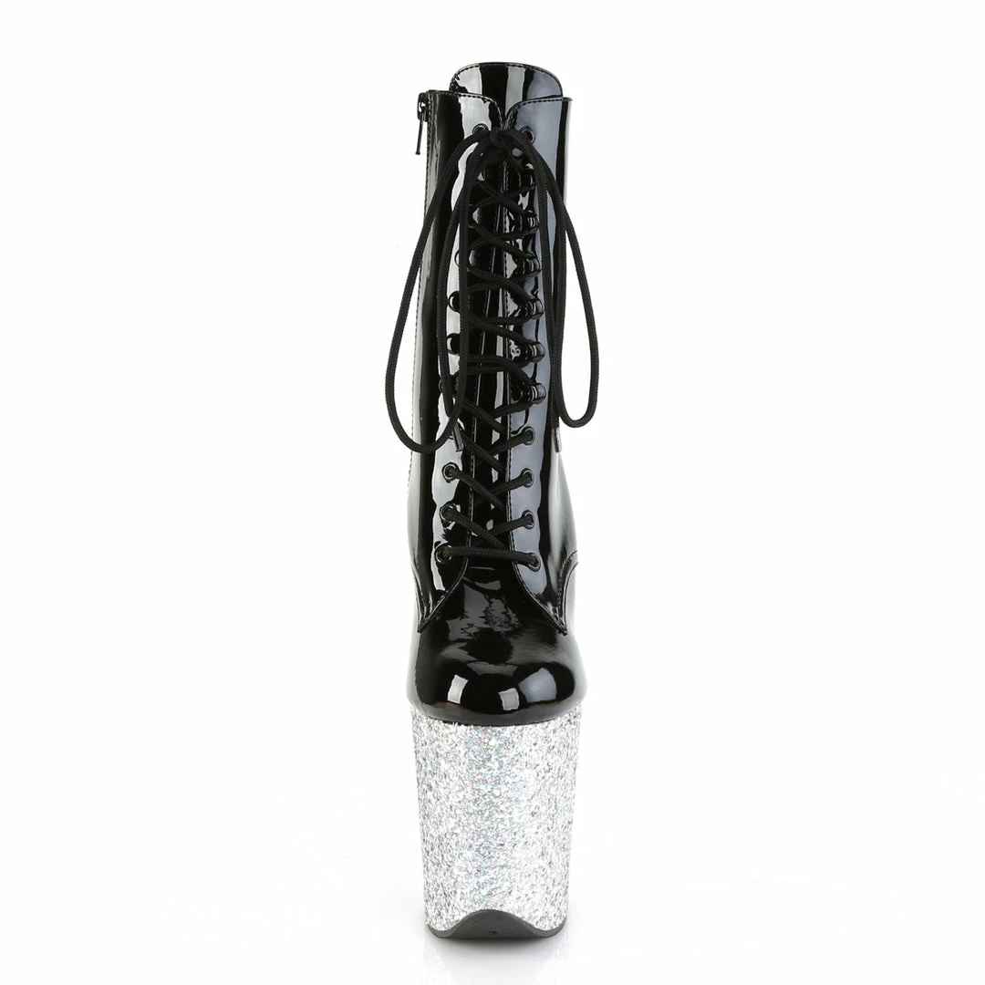 Pleaser FLAMINGO-1020LG - Blk/Slv Multi Glitter 4 Pleaser FLAMINGO-1020LG - Blk/Slv Multi Glitter