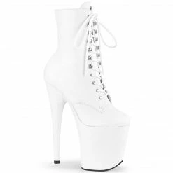 Pleaser FLAMINGO-1020LWR - Wht Leather/Wht Leather Exotic Dancing
