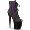 Pleaser FLAMINGO-1020OMBG - Purple Multi Glitter/Blk