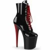 Pleaser FLAMINGO-1020RH - Blk Pat/Blk-Red Exotic Dancing 2 Pleaser FLAMINGO-1020RH - Blk Pat/Blk-Red Exotic Dancing