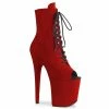 Pleaser FLAMINGO-1021FS - Red Faux Suede/Red Faux Suede 1 Pleaser FLAMINGO-1021FS - Red Faux Suede/Red Faux Suede