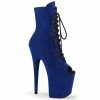 Pleaser FLAMINGO-1021FS - Royal Blue Faux Suede/Royal Blue Faux Suede Exotic Dancing