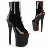 Pleaser FLAMINGO-1025 - Blk-Red Pat/Blk Exotic Dancing