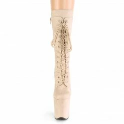 Pleaser Exotic Dancing FLAMINGO-1050FS - Beige Faux Suede/Beige Faux Suede