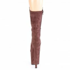 Pleaser Exotic Dancing FLAMINGO-1050FS - Brown Faux Suede/Brown Faux Suede