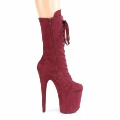 Pleaser FLAMINGO-1050FS - Burgundy Faux Suede/Burgundy Faux Suede