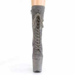 Pleaser FLAMINGO-1050FS - Grey Faux Suede/Grey Faux Suede