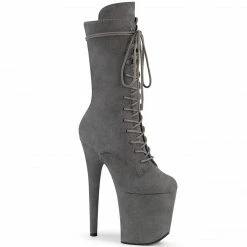 Pleaser FLAMINGO-1050FS - Grey Faux Suede/Grey Faux Suede