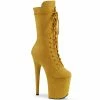 Pleaser Exotic Dancing FLAMINGO-1050FS - Mustard Faux Suede/Mustard Faux Suede