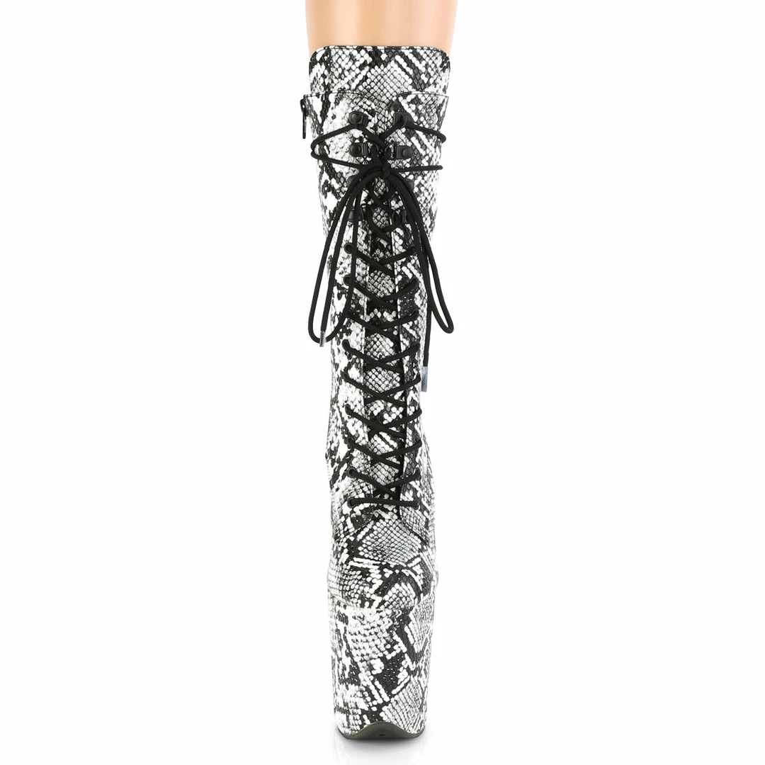 Pleaser FLAMINGO-1050SP - Blk-Wht Snake Print/Blk-Wht Snake Print 4 Pleaser FLAMINGO-1050SP - Blk-Wht Snake Print/Blk-Wht Snake Print