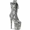 Pleaser FLAMINGO-1050SP - Blk-Wht Snake Print/Blk-Wht Snake Print