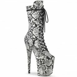Pleaser FLAMINGO-1050SP - Blk-Wht Snake Print/Blk-Wht Snake Print