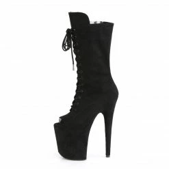 Pleaser FLAMINGO-1051FS - Blk Faux Suede/Blk Faux Suede