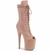 Pleaser Exotic Dancing FLAMINGO-1051FS - Dusty Blush F. Suede/Dusty Blush F. Suede