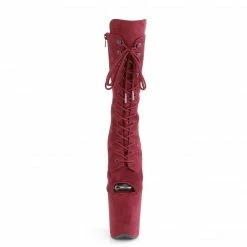 Pleaser FLAMINGO-1051FS - Burgundy Faux Suede/Burgundy Faux Suede Exotic Dancing