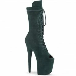 Pleaser Exotic Dancing FLAMINGO-1051FS - Emerald Green F.Suede/Emerald Green F.Suede