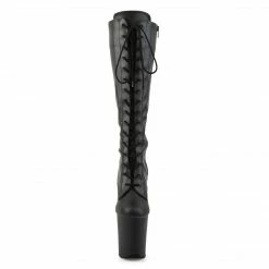 Pleaser FLAMINGO-2023 - Blk Str Faux Leather/Blk Matte Exotic Dancing