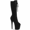 Pleaser FLAMINGO-2051FS - Blk Faux Suede/Blk Faux Suede Exotic Dancing