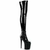 Pleaser FLAMINGO-3000 - Blk Str Pat/Blk Exotic Dancing