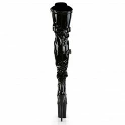 Pleaser FLAMINGO-3028 - Blk Str Pat/Blk Exotic Dancing